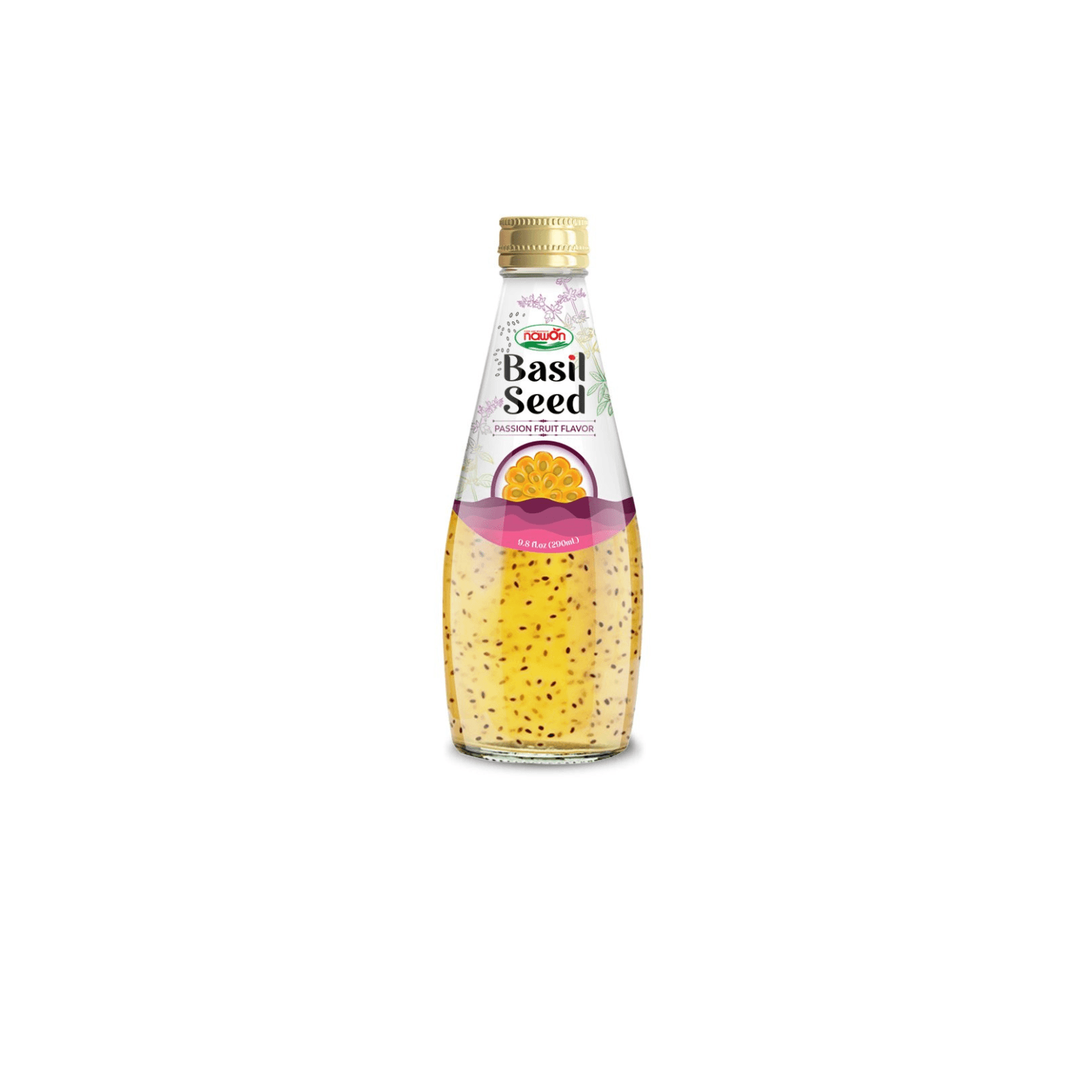 Nawon Nawon Basil Seed Drink Passion Fruit pack shot