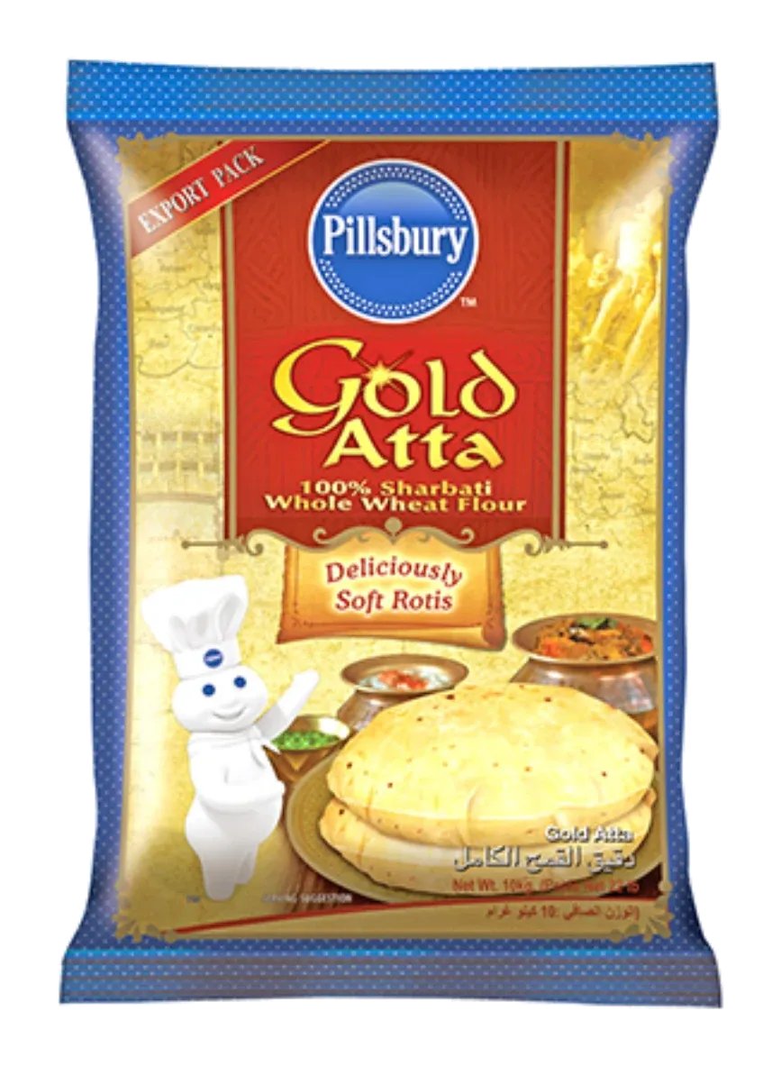 Atta Flour Gold by Pillsbury product pack, background removed