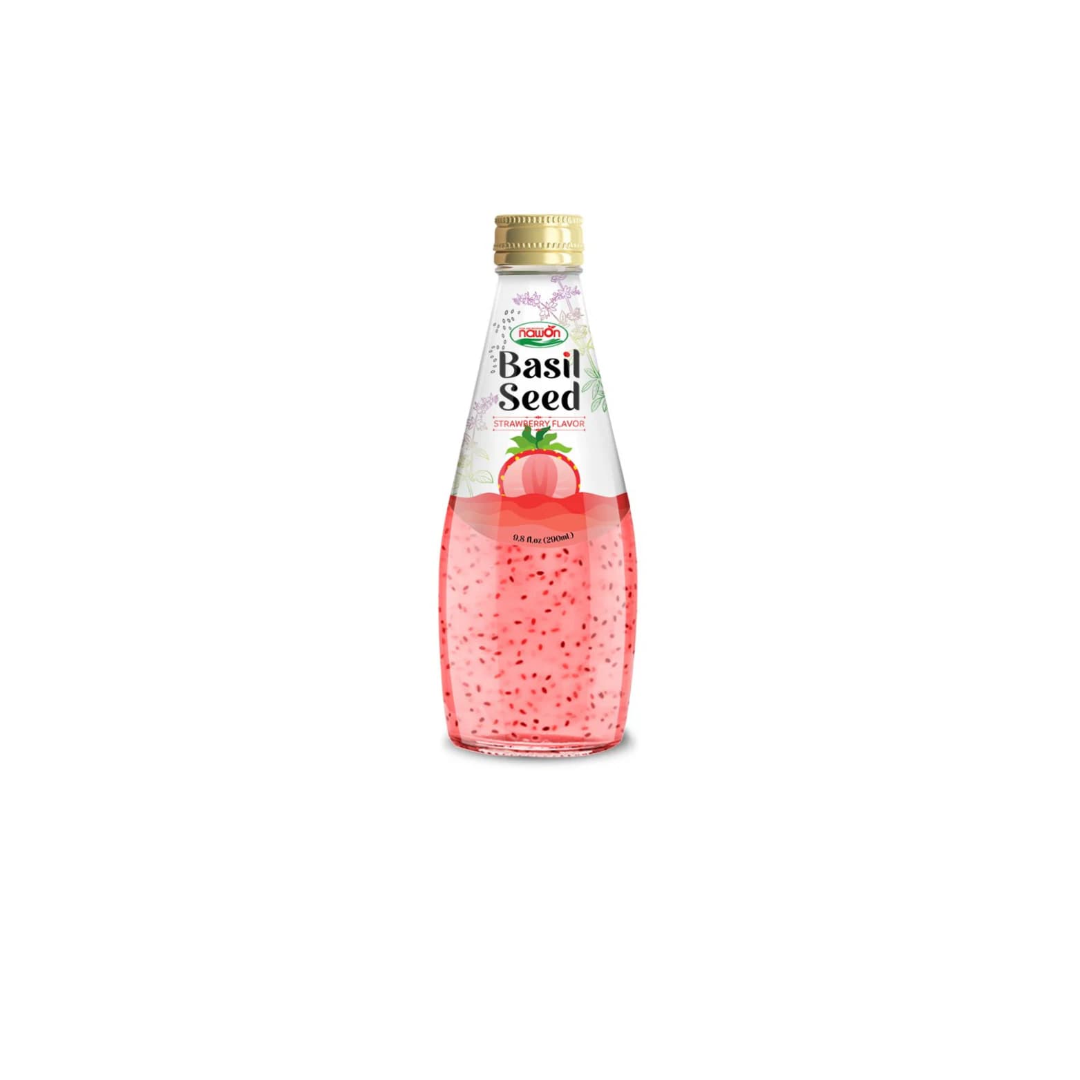 Nawon Basil Seed Drink Strawberry pack shot