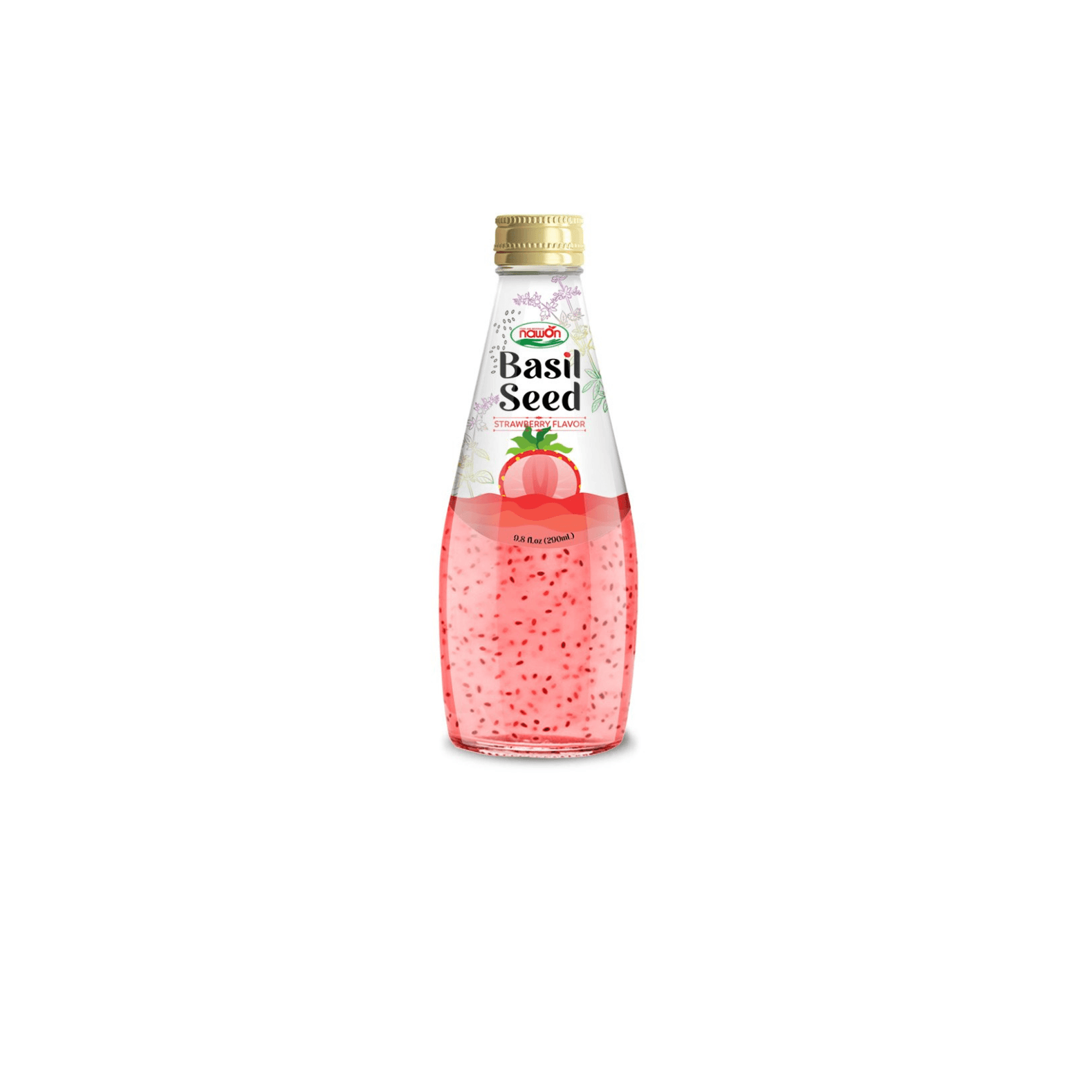 Nawon Nawon Basil Seed Drink Strawberry pack shot