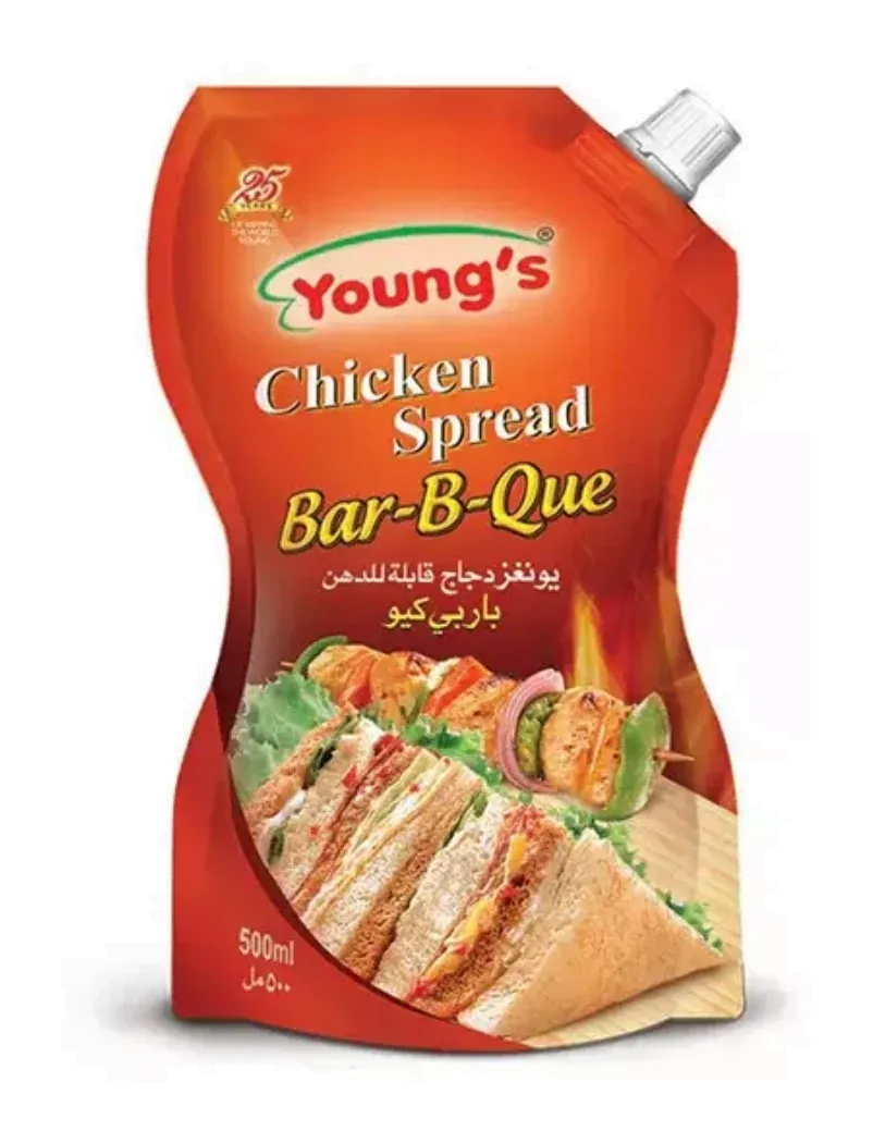 BBQ Chicken Spread by Young's product pack, background removed