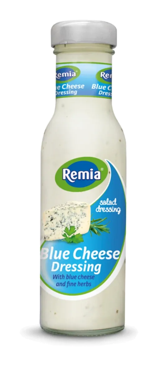 Blue Cheese Dressing by Remia product pack, background removed