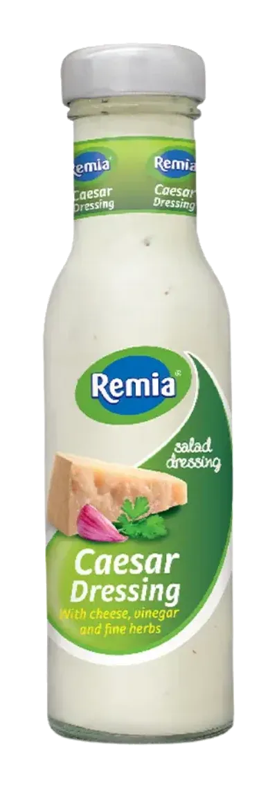 Caesar Dressing by Remia product pack, background removed