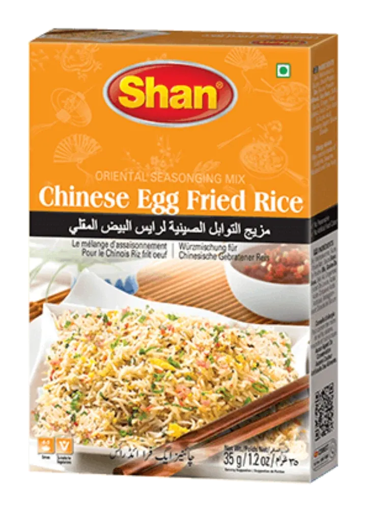 Chinese Egg Fried Rice Mix by Shan product pack, background removed
