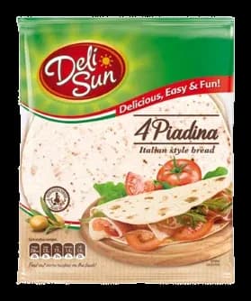 Deli Sun 4 Piadina Italian Style Bread 4cm by Deli Sun product pack, background removed