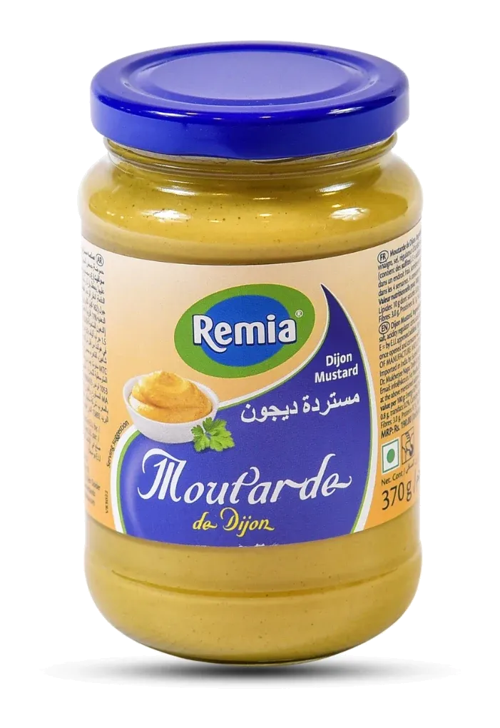 Dijon Mustard by Remia product pack, background removed