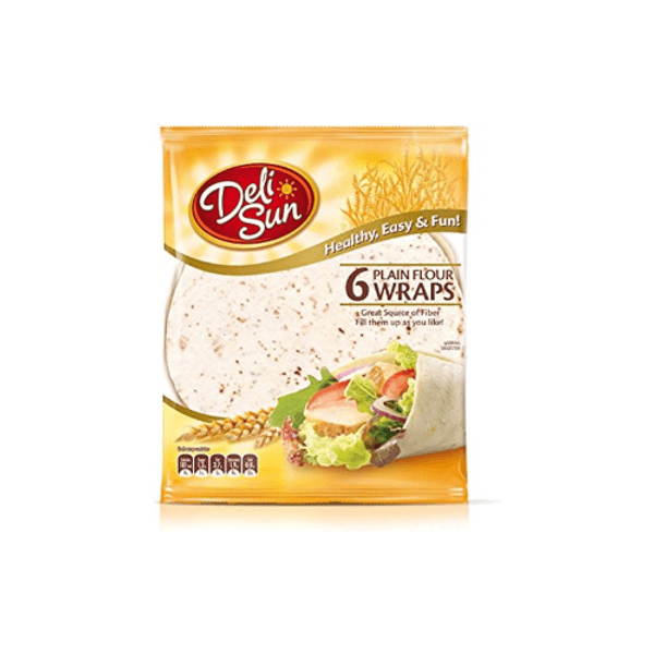 Deli Sun Deli Sun 6 Plain Flour Wraps 24cm pack shot