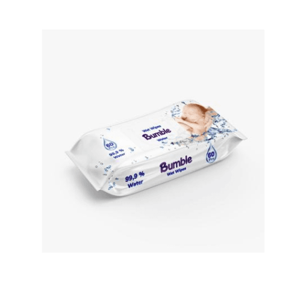 Bumble Bumble Wet Wipes 60 pcs (Water Wipes) pack shot