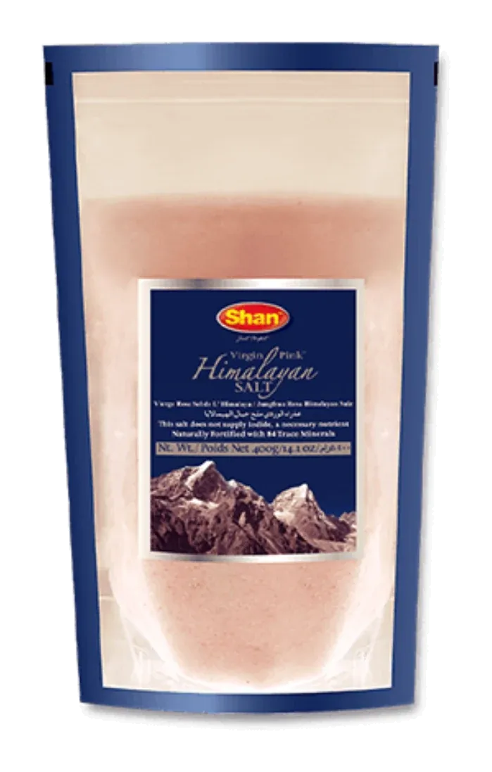 Himalayan Pink Salt (Stand Up Pouch) by Shan product pack, background removed