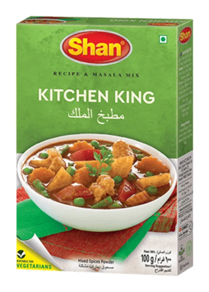 Kitchen King Masala by Shan product pack, background removed