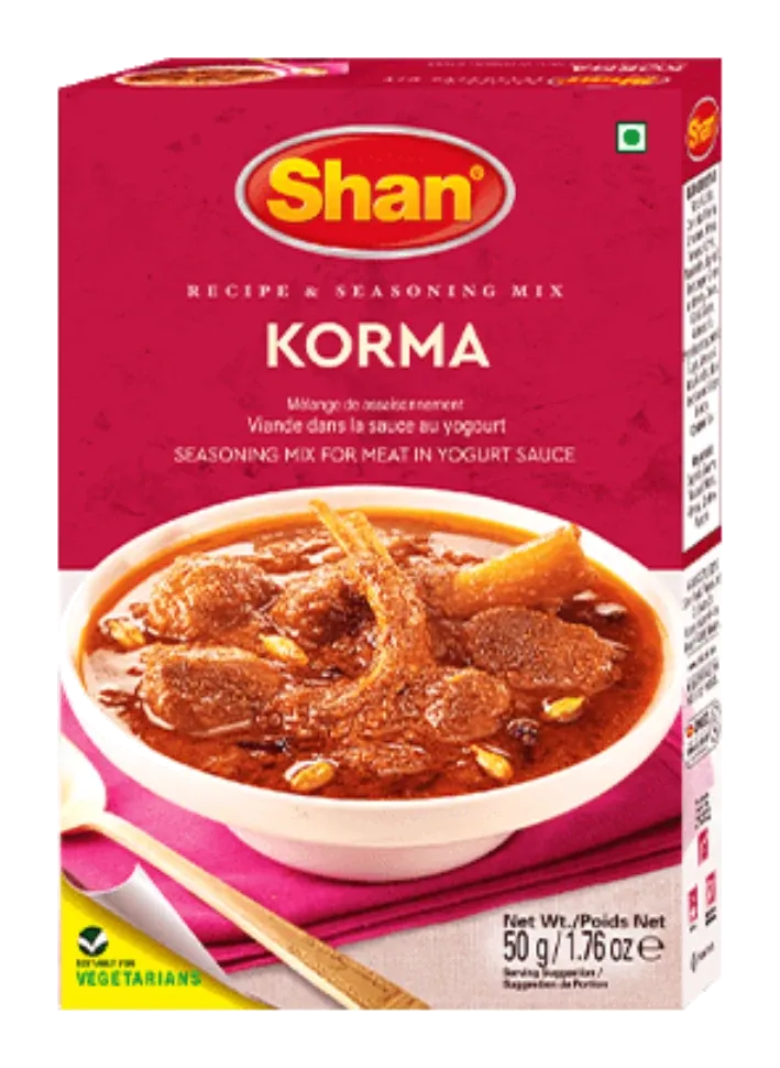 Korma Mix by Shan product pack, background removed