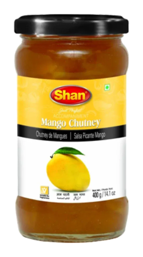 Mango Chutney by Shan product pack, background removed