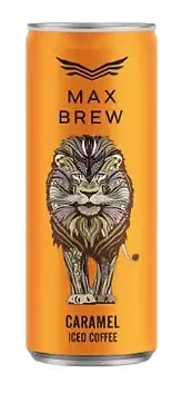 Max Brew Iced Coffee Caramel by Max Fly product pack, background removed