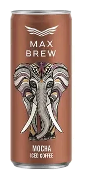 Max Brew Iced Coffee Mocha by Max Fly product pack, background removed