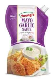 Mayo Garlic by Young's product pack, background removed