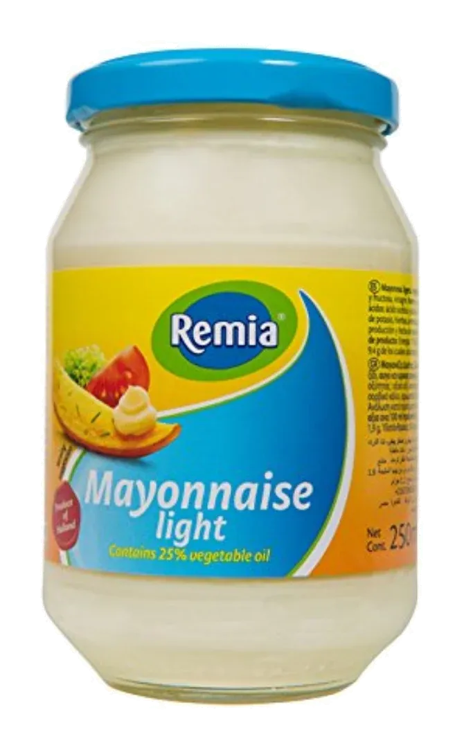 Mayonnaise Light by Remia product pack, background removed
