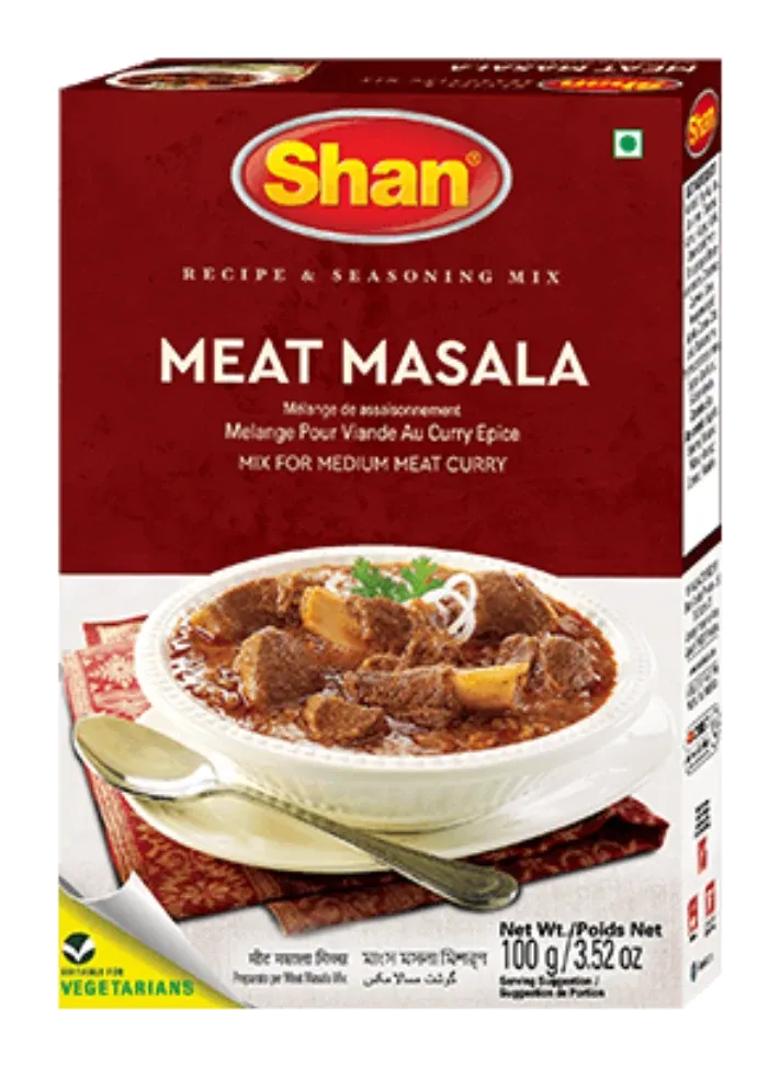 Meat Masala by Shan product pack, background removed