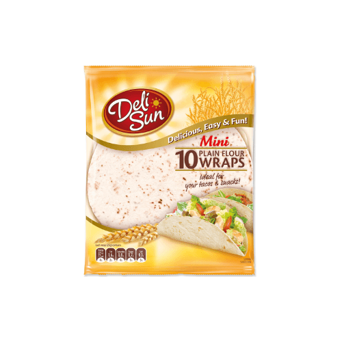 Deli Sun Deli Sun 10 Plain Flour Wraps Mini 14cm pack shot