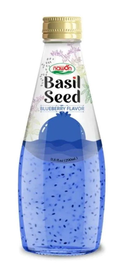 Nawon Basil Seed Drink Blueberry by Nawon product pack, background removed
