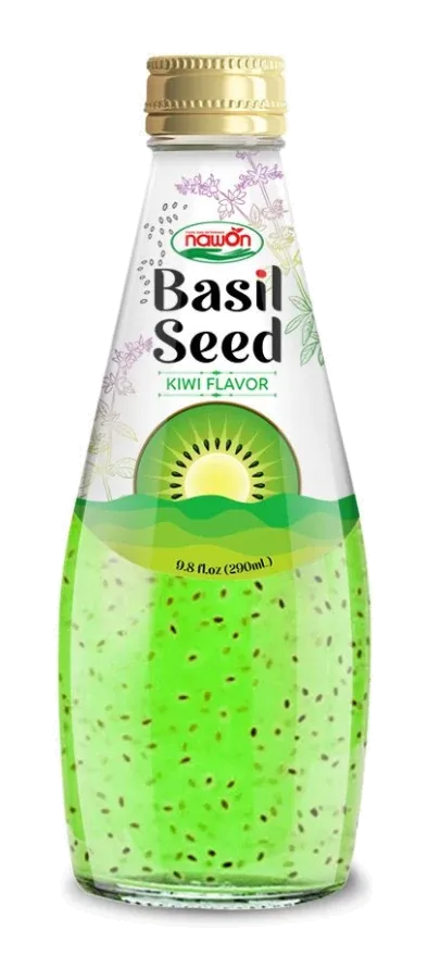 Nawon Basil Seed Drink Kiwi by Nawon product pack, background removed