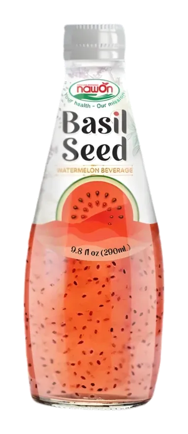 Nawon Basil Seed Drink Water Melon by Nawon product pack, background removed
