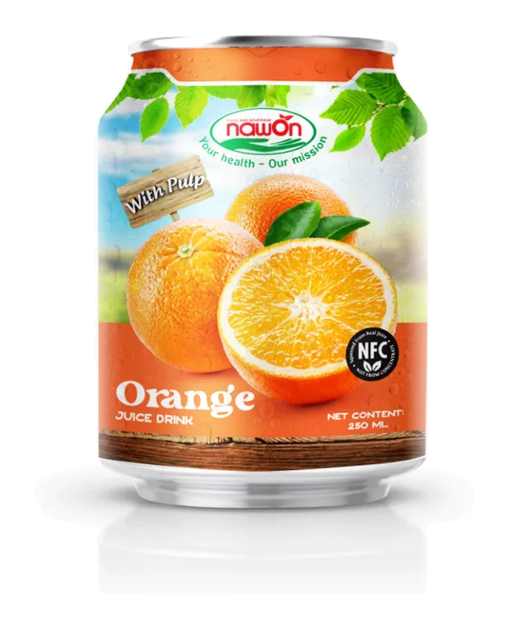 Nawon Juice Drink Orange by Nawon product pack, background removed
