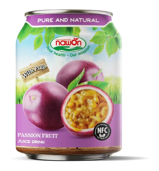 Nawon Juice Drink Passion Fruit by Nawon product pack, background removed