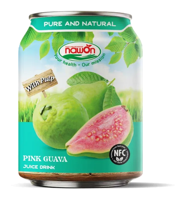Nawon Juice Drink Pink Guava by Nawon product pack, background removed