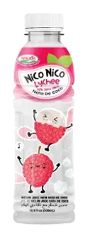 Nico Nico Juice Drink Lychee by Nawon product pack, background removed