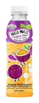 Nico Nico Juice Drink Passion Fruit by Nawon product pack, background removed