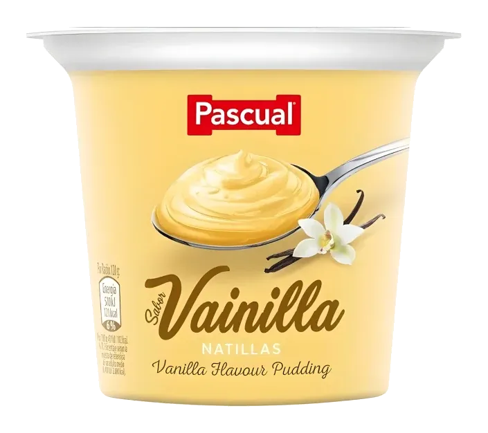 Pascual Vanilla Pudding by Pascual product pack, background removed