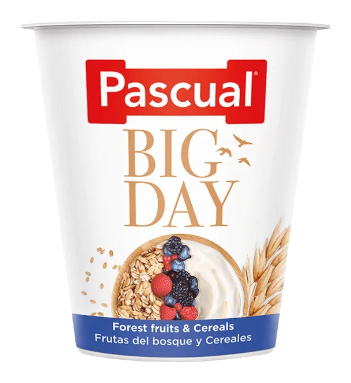 Pascual Yogurt Bigday Forest Fruits & Cereals by Pascual product pack, background removed