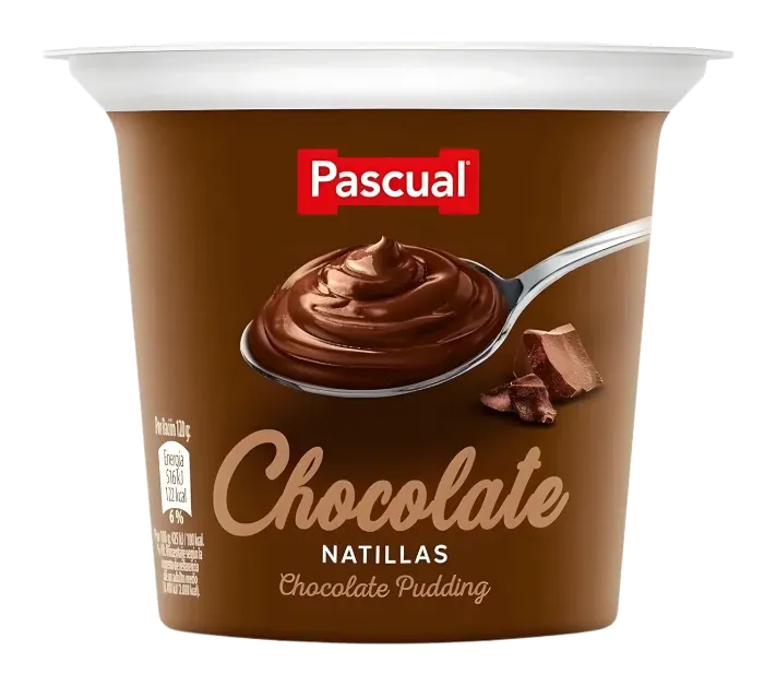 Pascual Chocolate Pudding by Pascual product pack, background removed