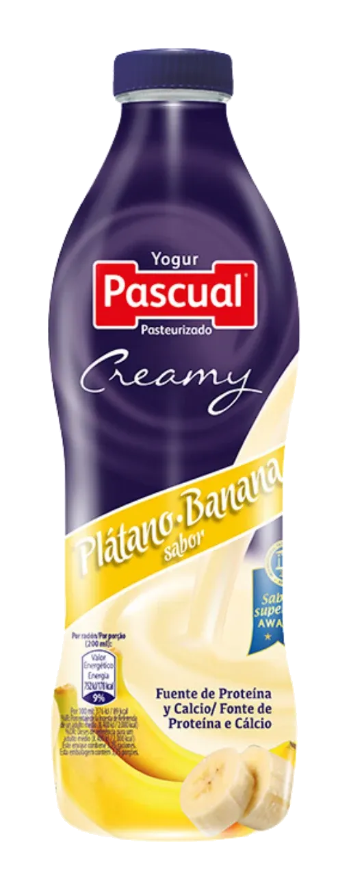 Pascual Yogurt Drink Banana by Pascual product pack, background removed