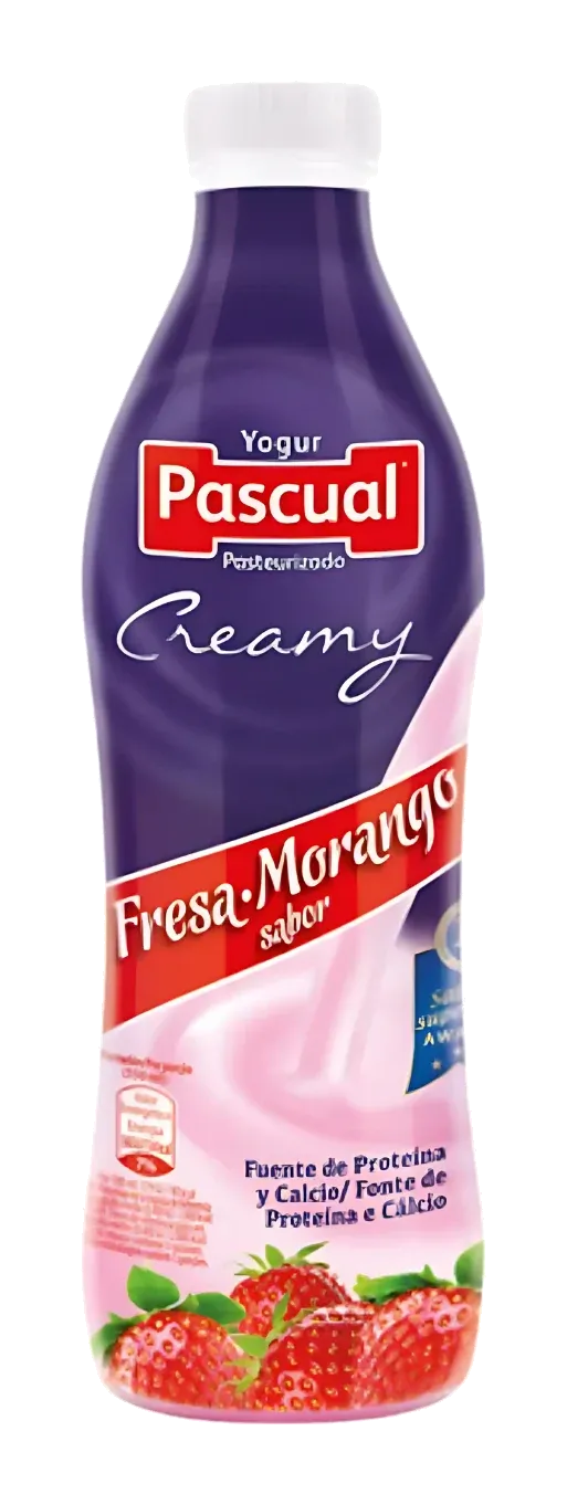Pascual Yogurt Drink Strawberry by Pascual product pack, background removed