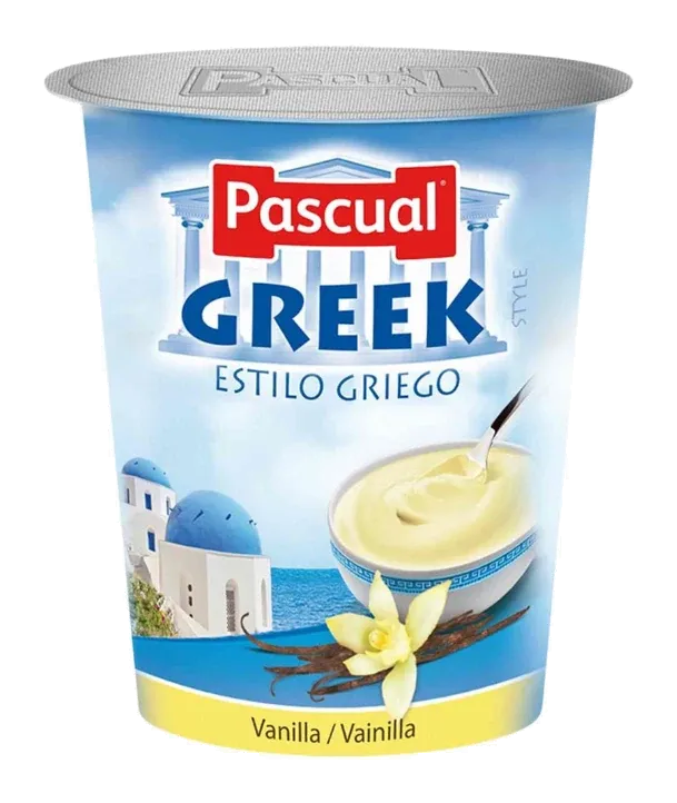 Pascual Yogurt Greek Style Vanilla by Pascual product pack, background removed