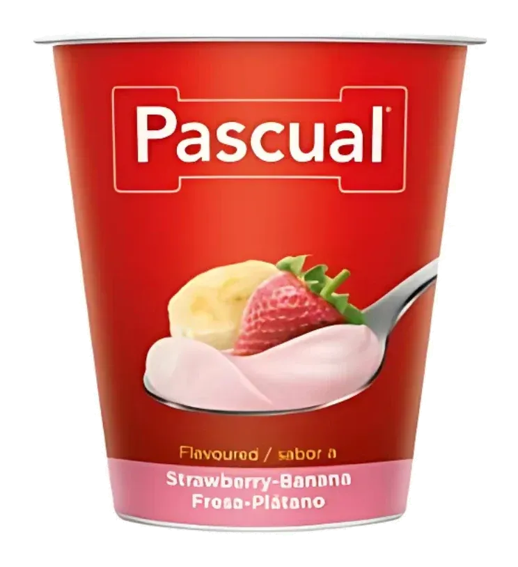 Pascual Yogurt Strawberry Banana by Pascual product pack, background removed