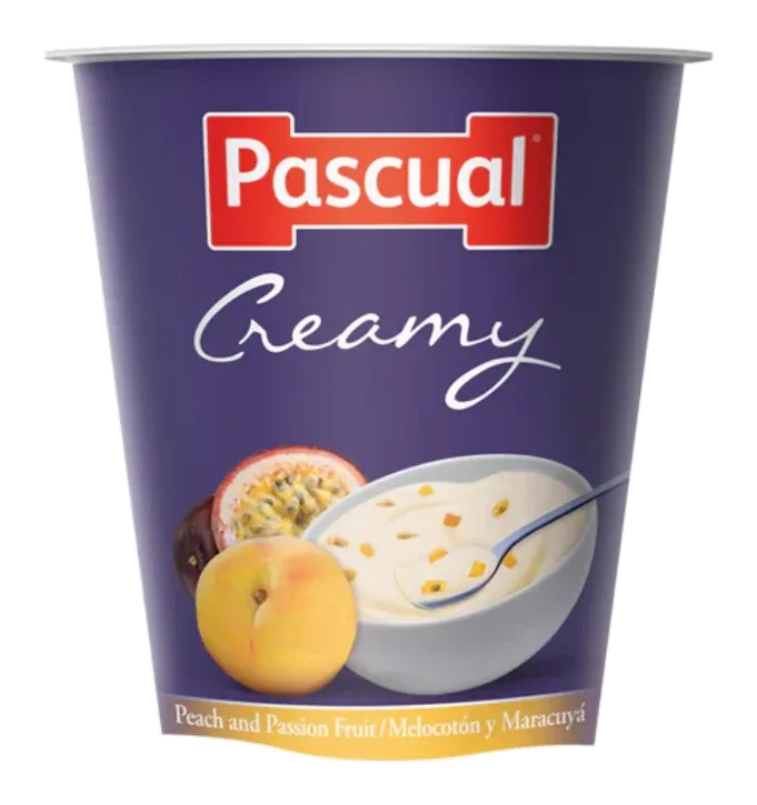 Pascual Yogurt Thick & Creamy – Peach & Passion Fruit by Pascual product pack, background removed