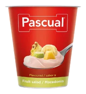 Pascual Yogurt Fruit Salad by Pascual product pack, background removed