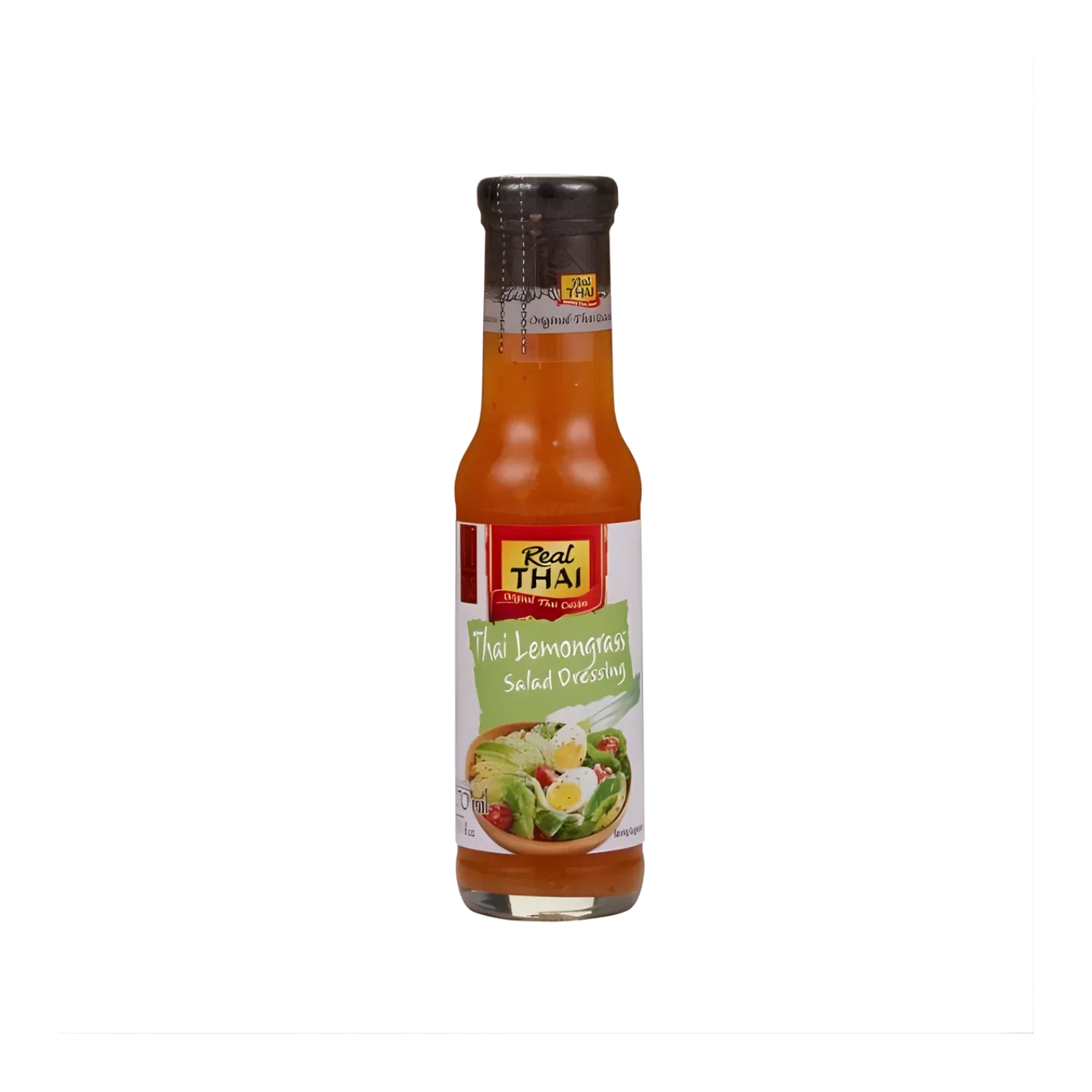 Real Thai Lemongrass Salad Dressing by Real Thai product pack, background removed