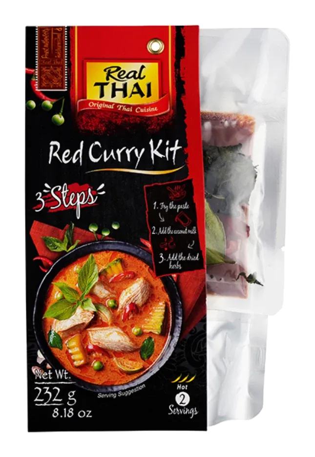 Real Thai Red Curry Kit by Real Thai product pack, background removed