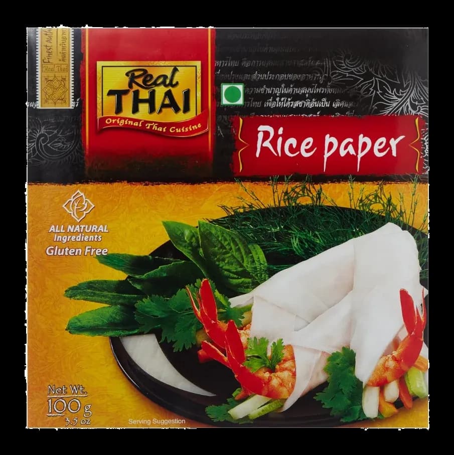 Real Thai Rice Paper 16cm & 22cm by Real Thai product pack, background removed