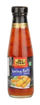 Real Thai Spring Roll Sauce by Real Thai product pack, background removed