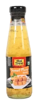 Real Thai Sweet Plum Sauce by Real Thai product pack, background removed