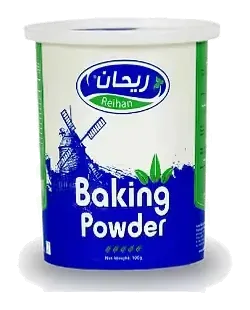 Reihan Baking Powder by Salim product pack, background removed