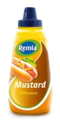 Remia Mustard Cream by Remia product pack, background removed