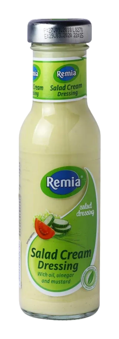 Salad Cream Dressing by Remia product pack, background removed