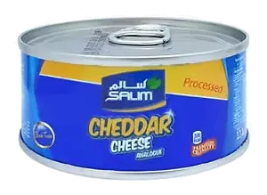 Salim Cheddar Cheese Tin by Salim product pack, background removed