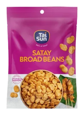 Satay Broad Beans by Tai Sun product pack, background removed