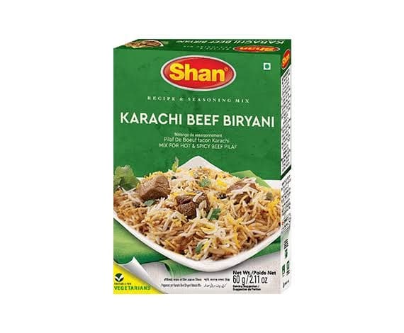 Shan Karachi Beef Biryani Recipe & Seasoning Mix 60g packshot